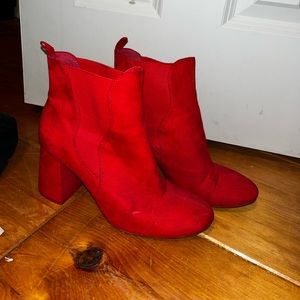 Womens size 8 red booties